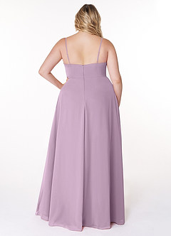 Azazie Moira Bridesmaid Dresses Wisteria A-Line Scoop Chiffon Dress image9