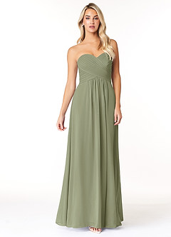 Azazie Yazmin Bridesmaid Dresses Pistachio A-Line Sweetheart Neckline Chiffon Convertible Dress image4