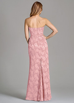 Azazie Ezrena Bridesmaid Dresses Light Pink Mermaid Strapless Floral Burnout Convertible Dress image5