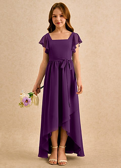 Azazie Milly Girls Formal Flower Girl Klänningar Klä A-Line i Chiffong Plisserad image3
