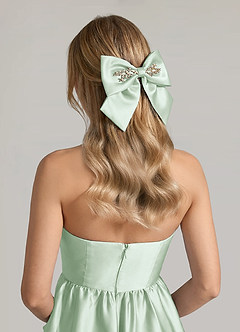 front Pinza para el pelo con lazo de rama de metal de color a juego