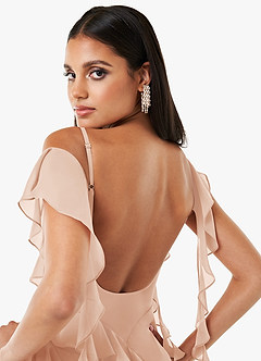 Francesca Blush Pink Ruffle Gown image4