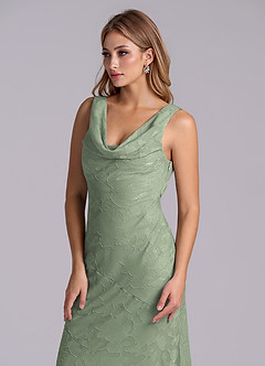 Azazie Rylina Final Sale Agave Mermaid Floral Burnout Dress image6