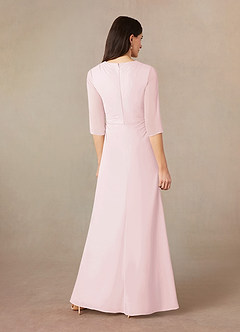 Azazie Yessica Abiti per la Madre della Sposa Abito A-Line in Chiffon Lustrini Rosa Rossore image4