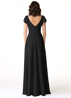 Azazie Omari Abiti da Damigella Abito A-Line in Chiffon Nero image2