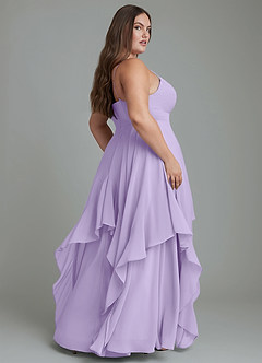 Azazie Zaina Bridesmaid Dresses Lilac A-Line Chiffon Dress image8