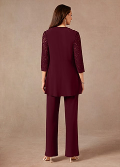 Azazie Mamrie Abiti per la Madre della Sposa Abito Tuta Pantaloni in Pizzo Cabernet image6