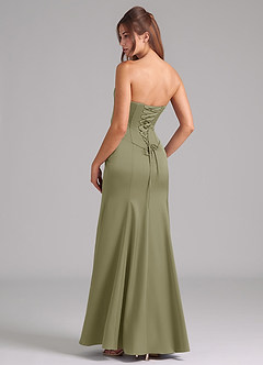 Azazie Ximena Bridesmaid Dresses Pistachio Mermaid Corset Stretch Satin Convertible Dress image2