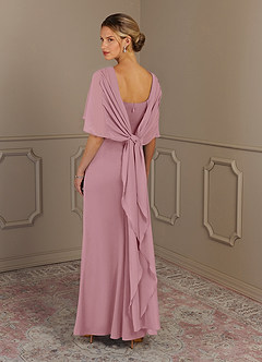 Azazie Dion Mother of the Bride Dresses Vintage Mauve Sheath Scoop Stretch Crepe Dress image5