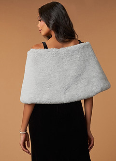 front Lovely Faux Fur Wrap