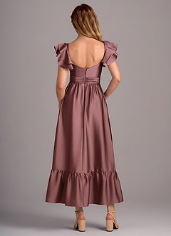 Azazie Anaya Bridesmaid Dresses Vintage Mauve A-Line Sweetheart Neckline Stretch Satin Convertible Dress image2