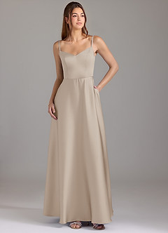 Azazie Marley Bridesmaid Dresses Frost A-Line Off the Shoulder Stretch Satin Convertible Dress image3