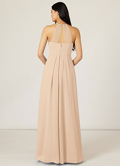Azazie Sarah Final Sale Sand Empire Pleated Chiffon Dress image2