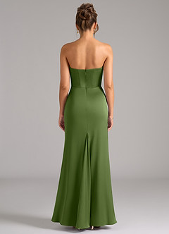 Azazie Debby Jurken voor bruidsmeisjes Converteerbaar Jurk van Stretch Satijn met Zeemeermin Strapless Jeneverbes image7