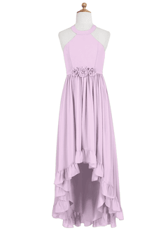 Azazie Hermione Junior Eucalyptus A-Line Chiffon Dress image6
