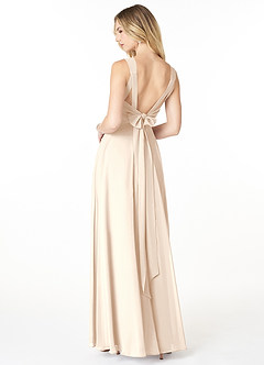 Azazie Julie Bridesmaid Dresses White Alabaster A-Line Sweetheart Neckline Chiffon Dress image2