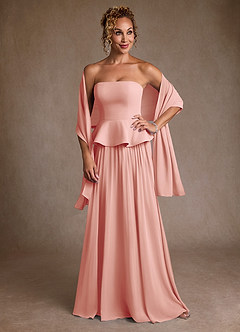 Azazie Josabeth Schlussverkauf A-Linie Plissee Chiffon Kleid Smaragd image1