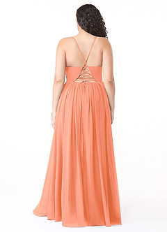 Azazie Aaida Bridesmaid Dresses Sunset A-Line Corset Chiffon Dress image8