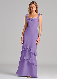 Azazie Marilynn Final Sale Tahiti Mermaid Off the Shoulder Chiffon Dress image1