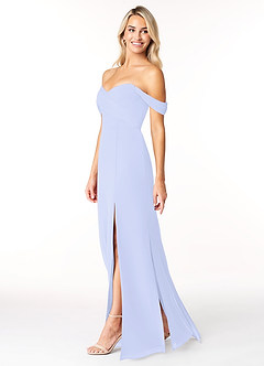Azazie Joretta Bridesmaid Dresses Lavender A-Line Sweetheart Neckline Chiffon Convertible Dress image4