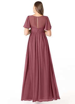 Azazie Verna Maternity Bridesmaid Dresses A-Line V-Neck Ruched Chiffon Floor-Length Dress image2