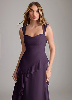 Azazie Sloane Bridesmaid Dresses Plum A-Line Sweetheart Neckline Chiffon Dress image6