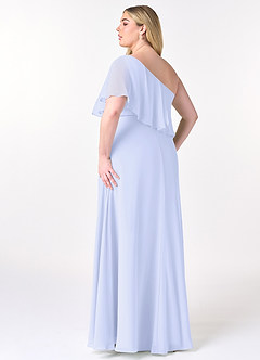 Azazie Lizzy Bridesmaid Dresses Lavender A-Line One Shoulder Chiffon Dress image11
