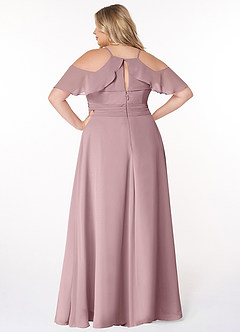 Azazie Dakota Bridesmaid Dresses A-Line V-Neck Pleated Chiffon Floor-Length Dress image4
