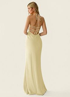 Valerianaire Lemon Sorbet Beading Satin Prom Dress image2