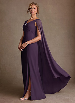 Azazie Boudica Suknie dla Matki Panny Młodej Linia A Pofałdowany Szyfon Długość podłogi Sukienka image2