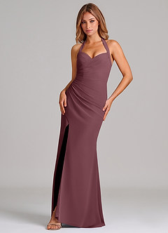 Azazie Emeria Suknie dla druhen Syrena Dekolt w kształcie serca Szyfon Do ziemi Sukienka image1