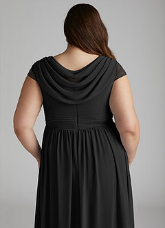 Azazie Organa Final Sale Desert Rose A-Line Pleated Chiffon Dress image12