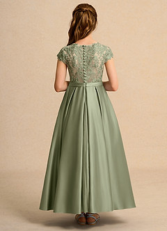 Azazie Bunny Girls Formal Flower Girl Dresses Pistachio Ball-Gown Lace Dress image2