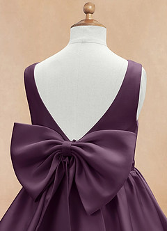 Azazie Margie Flower Girl Klänningar Klänning A-Linje i Stretch Satin Rosett image7
