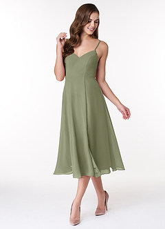 Azazie Clarissa At-home Try On Dresses Cabernet A-Line V-Neck Chiffon Dress image4