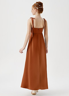Azazie Rosey Junior Copper A-Line Sweetheart Neckline Stretch Satin Dress image6