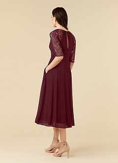 Azazie Gracelyn Abiti per la Madre della Sposa Abito A-Line in Pizzo Cabernet image4