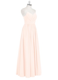 Azazie Cora Bridesmaid Dresses Pearl Pink A-Line Pleated Chiffon Dress image57