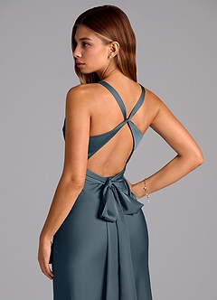 Azazie Hati Brudtärnklänningar Klä av Sjöjungfru i Stretch Satin Skymning image2