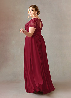 Azazie Annette Mother of the Bride Dresses A-Line Lace Chiffon Floor-Length Dress image10