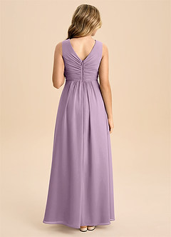 Azazie Skyla Junior Wisteria A-Line Pleated Chiffon Dress image3