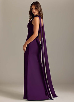 Azazie Kinsley Robes de demoiselle d'honneur Robe Sirène en Satin extensible Fente Latérale Grain De Raisin image6