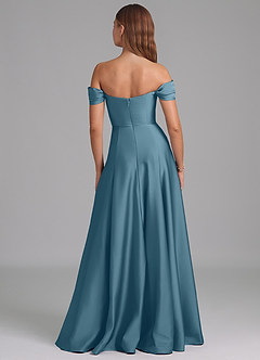 Azazie Seriana Bridesmaid Dresses Bermuda A-Line Off the Shoulder Stretch Satin Convertible Dress image5