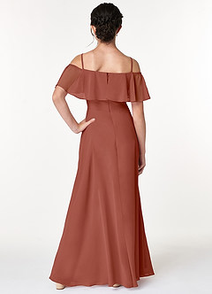Azazie Maggie Junior Dusty Sage A-Line Off the Shoulder Chiffon Dress image2