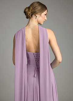 Azazie Ayla Abiti da Damigella Abito A-Line in Chiffon Scollo a Cuore Glicine image10