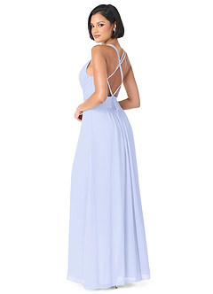 Azazie Farren Bridesmaid Dresses Lavender A-Line Pleated Chiffon Convertible Dress image5