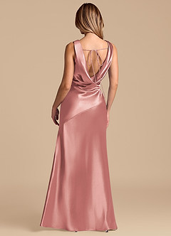 Azazie Rylina 신부 들러리 드레스 인어 메탈릭 새틴 바닥 길이 드레스 image6