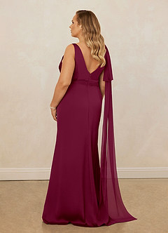 Christian Siriano Bridal for Azazie 1011 Bridesmaid Dresses Mulberry Mermaid Bow Stretch Satin Dress image12