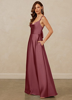 Christian Siriano Bridal for Azazie 1001 Bridesmaid Dresses Desert Rose A-Line Sweetheart Neckline Stretch Satin Dress image4