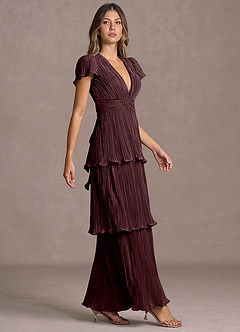 Talira Maxi Klänning Rödbrunt image3